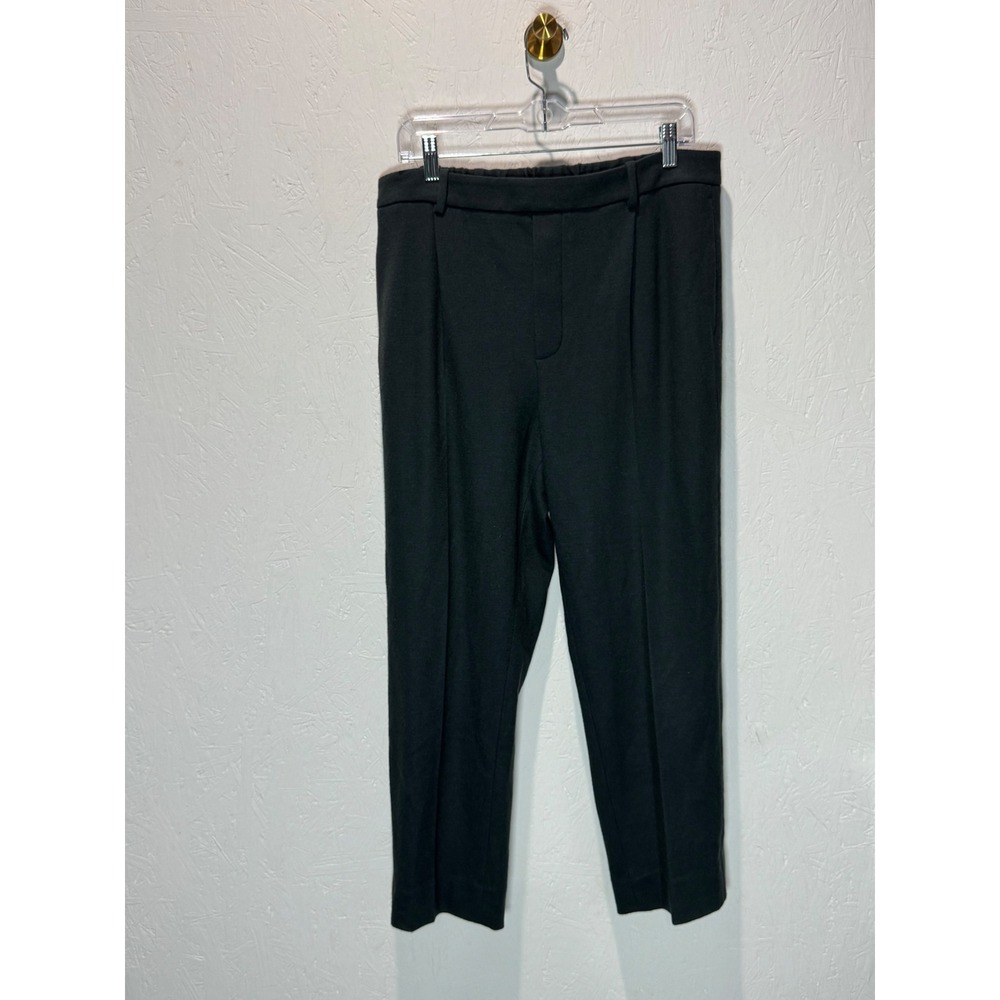 Vince Charcoal Gray Wool Blend Tapered Pleated Trousers V886422152 Womens Large